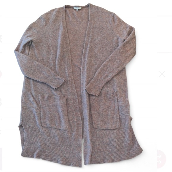 Madewell Merino Wool Alpaca Lavender Long Cardigan Sz Medium - Picture 2 of 7